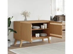 Aparador OLDEN madera maciza de pino marrón 114x43x73,5 cm ES227063