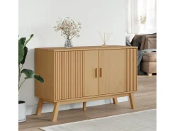 Aparador OLDEN madera maciza de pino marrón 114x43x73,5 cm ES227063