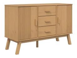 Aparador OLDEN madera maciza de pino marrón 114x43x73,5 cm ES750026