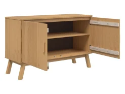 Aparador OLDEN marrón 114x43x73,5 cm madera maciza de pino