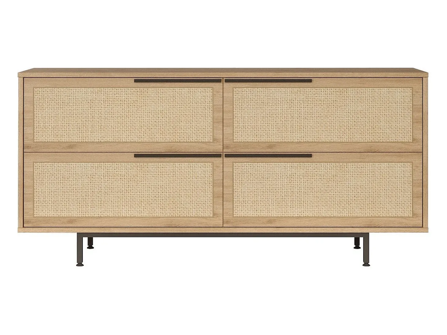 Aparador On3-S color nogal 160x44.5x74.3 cm