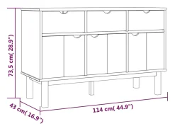 Aparador OTTA madera maciza pino 114x43x73,5 cm