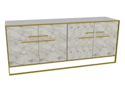 Aparador Polka blanco dorado179.9x47.3x75 cm