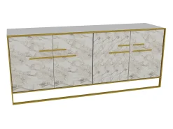 Aparador Polka blanco dorado179.9x47.3x75 cm