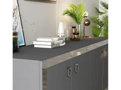 Aparador Ponny Antracita Plata 150x79x40 cm