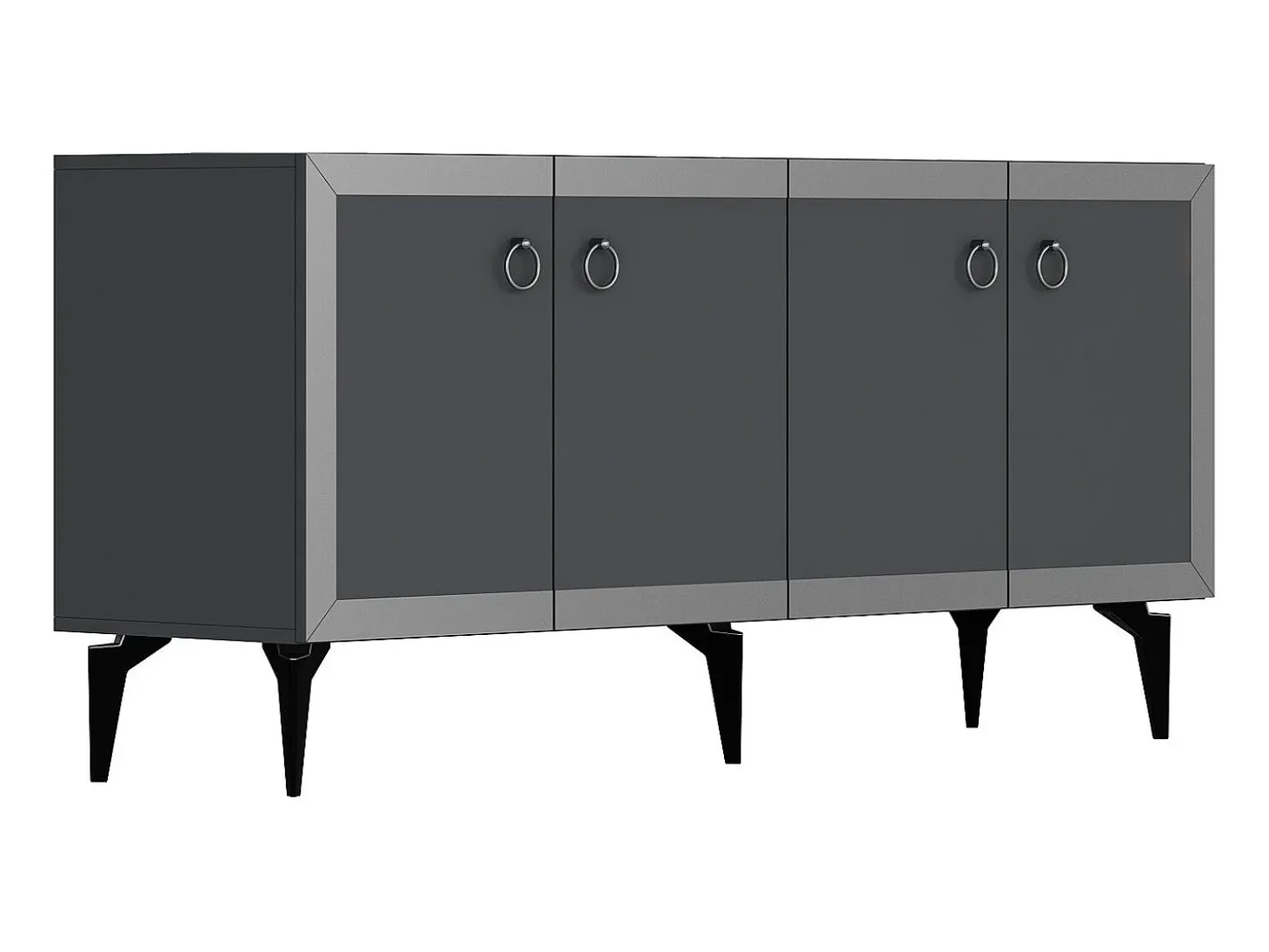 Aparador Ponny Antracita Plata 150x79x40 cm