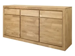 Aparador roble macizo 3 puertas 3 cajones Mulane 175 cm