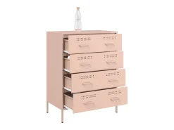 Aparador rosa 68x39x89 cm acero