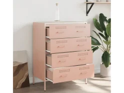 Aparador rosa 68x39x89 cm acero