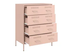 Aparador rosa 68x39x89 cm acero
