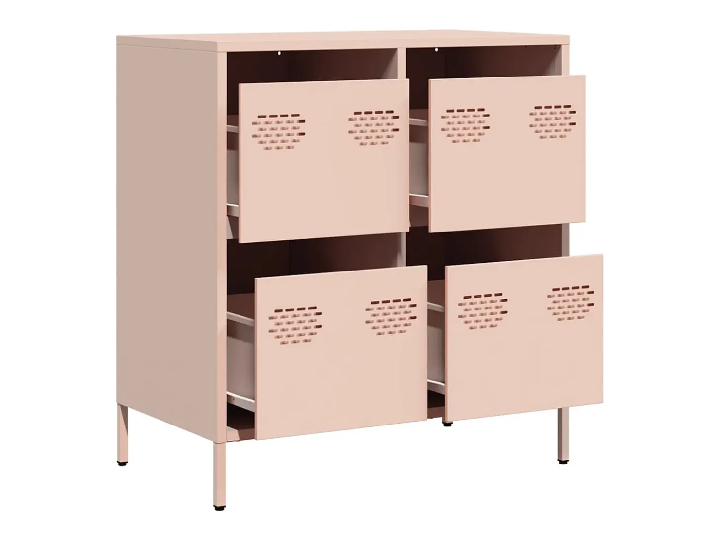 Aparador rosa 68x39x73,5 cm acero laminado en frío