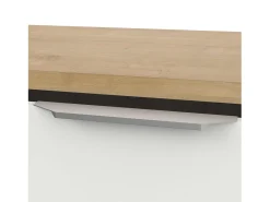 Aparador Salón Acces 4P Roble Hamilton Blanco Mate 161 cm