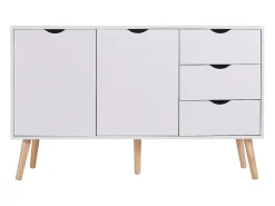 Aparador Salón Fiano blanco estilo nórdico 120x75x39 cm