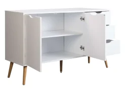 Aparador Salón Fiano blanco estilo nórdico 120x75x39 cm