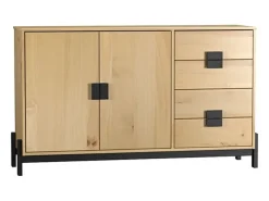 Aparador Soleá 2 puertas + 4 cajones natural 81x138x40 cm
