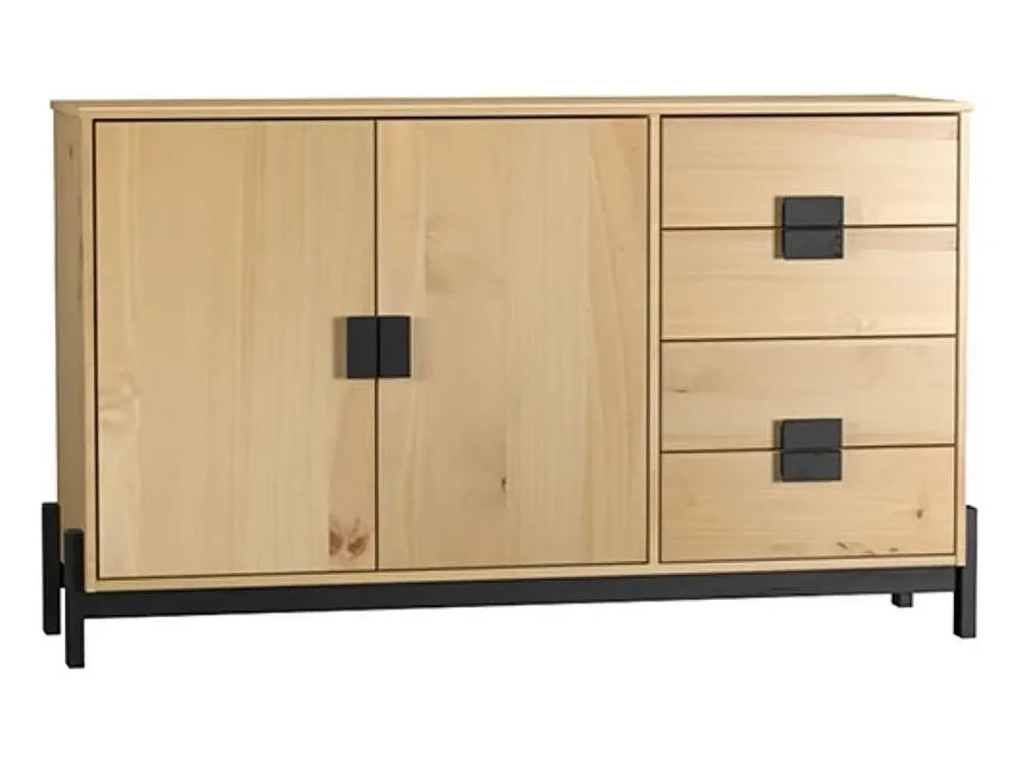 Aparador Soleá 2 puertas + 4 cajones natural 81x138x40 cm