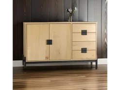 Aparador Soleá 2 puertas + 4 cajones natural 81x138x40 cm
