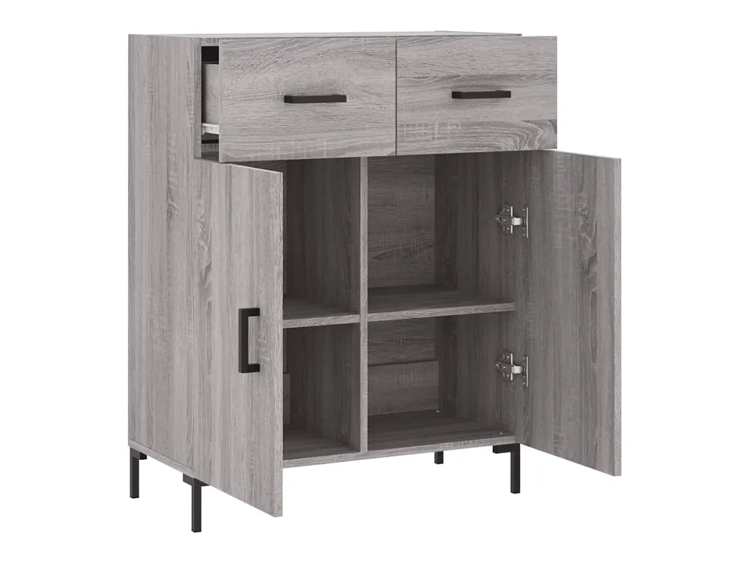 Aparador Sonoma gris 69,5x34x90 cm madera de ingeniería