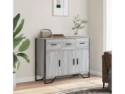 Aparador Sonoma gris 97x32,5x74,5 cm madera de ingeniería