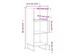 Aparador Sonoma gris 34,5x32,5x90 cm madera de ingeniería