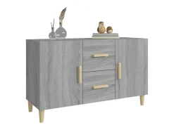 Aparador Sonoma gris 100x36x60 cm madera de ingeniería