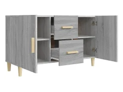 Aparador Sonoma gris 100x36x60 cm madera de ingeniería