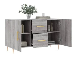 Aparador Sonoma gris 100x36x60 cm madera de ingeniería