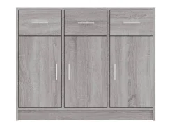 Aparador Sonoma gris 91x28x75 cm madera de ingeniería