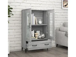 Aparador Sonoma gris 70x31x115 cm Madera de ingeniería