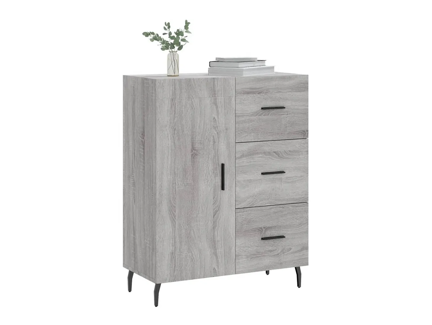 Aparador Sonoma gris 69,5x34x90 cm madera de ingeniería