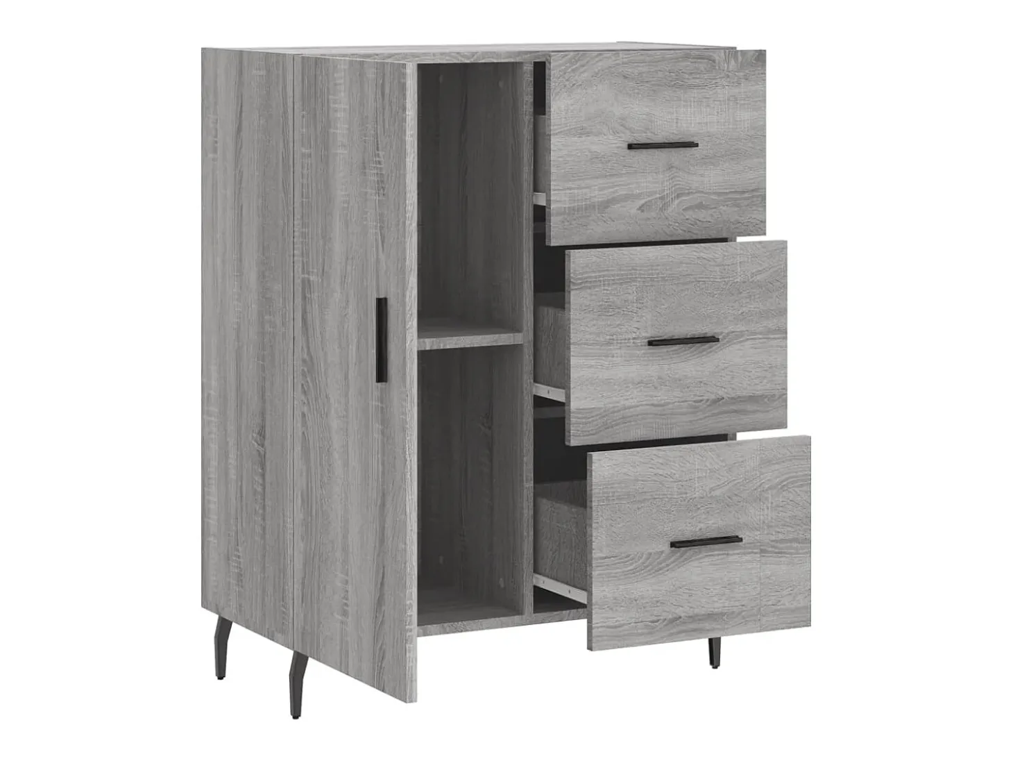 Aparador Sonoma gris 69,5x34x90 cm madera de ingeniería