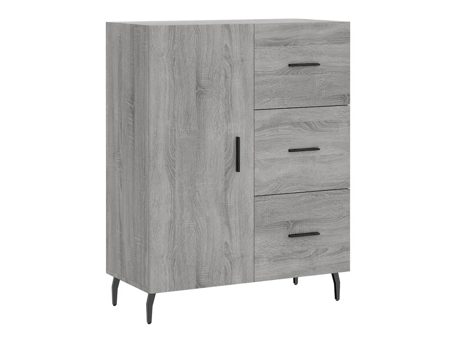 Aparador Sonoma gris 69,5x34x90 cm madera de ingeniería