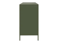 Aparador verde oliva 135x39x73,5 cm acero laminado en frío