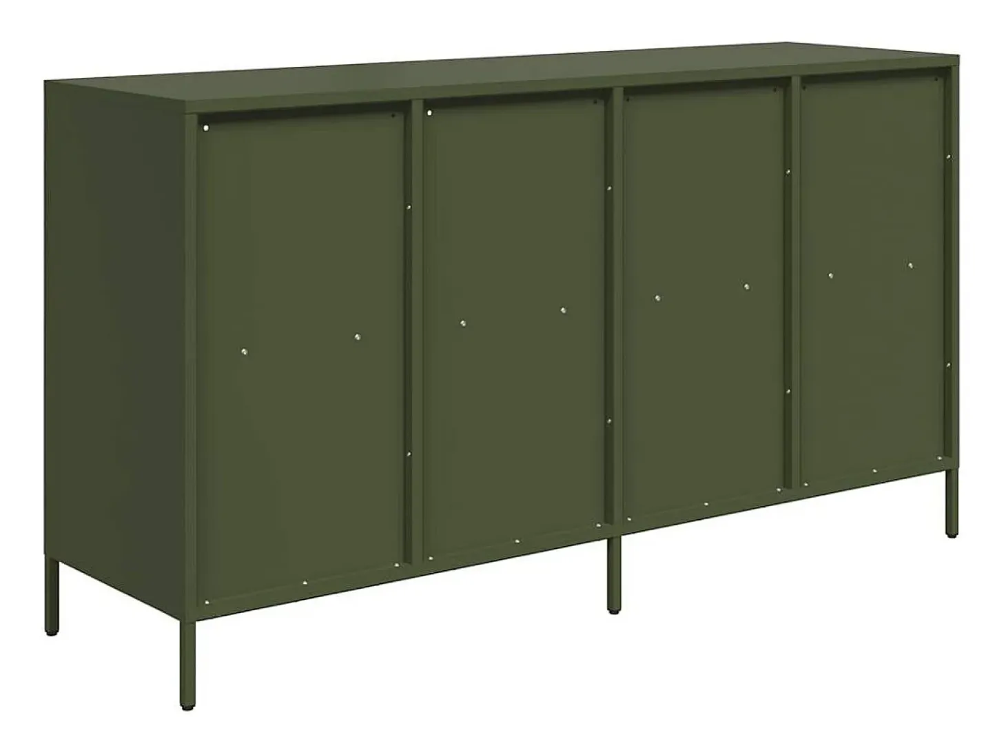 Aparador verde oliva 135x39x73,5 cm acero laminado en frío