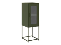 Aparador verde oliva 36x39x107 cm acero laminado en frío