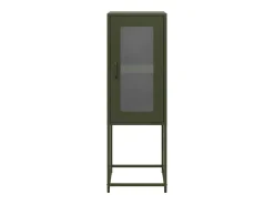 Aparador verde oliva 36x39x107 cm acero laminado en frío