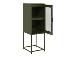 Aparador verde oliva 36x39x107 cm acero laminado en frío
