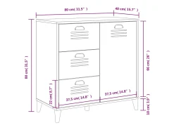 Aparador VIKEN blanco 80x40x80 cm madera de ingeniería