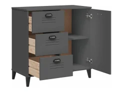 Aparador VIKEN madera de ingeniería gris antracita 80x40x80 cm ES753378
