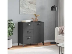 Aparador VIKEN madera de ingeniería gris antracita 80x40x80 cm ES753378