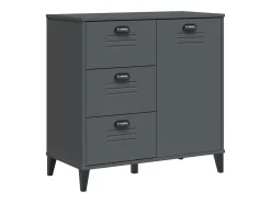 Aparador VIKEN madera de ingeniería gris antracita 80x40x80 cm ES753378