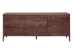 Aparador vintage con 2 puertas y 3 cajones nogal 180 cm BENJA