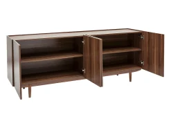 Aparador vintage con 4 puertas de madera oscura 180 cm SANAA