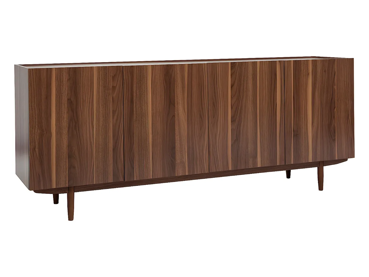 Aparador vintage con 4 puertas de madera oscura 180 cm SANAA