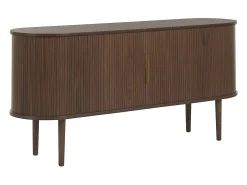 Aparador vintage de madera oscura con 2 puertas correderas 160 cm EPIC