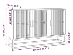 Aparador 105x30x65 cm madera contrachapada