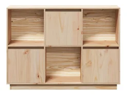 Aparador 110,5x35x80 cm Madera maciza de pino