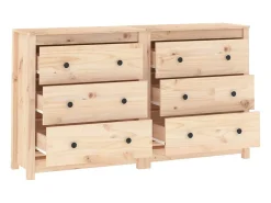 Aparador 140x35x80 cm Madera maciza de pino