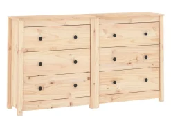 Aparador 140x35x80 cm Madera maciza de pino