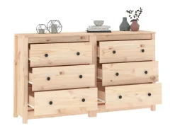 Aparador 140x35x80 cm Madera maciza de pino